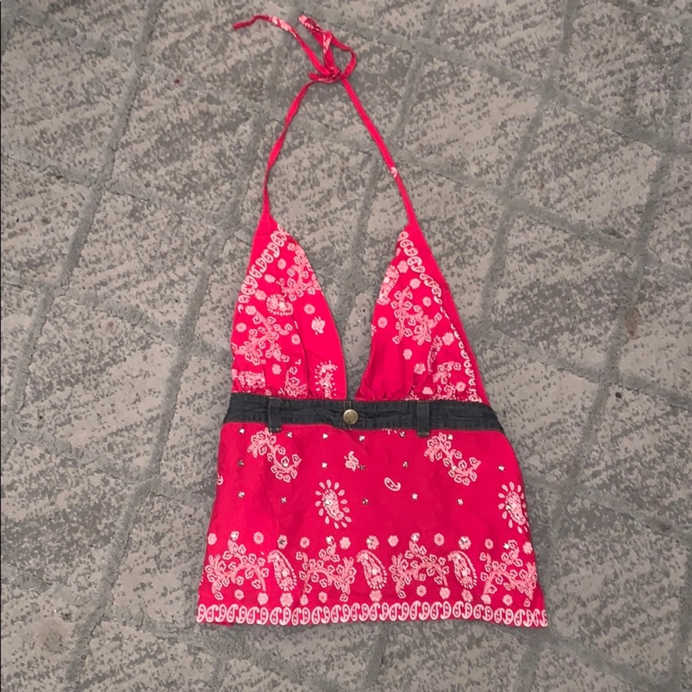 ❤️Halter Tie Southern Vintage Crop ❤️(NWOT)